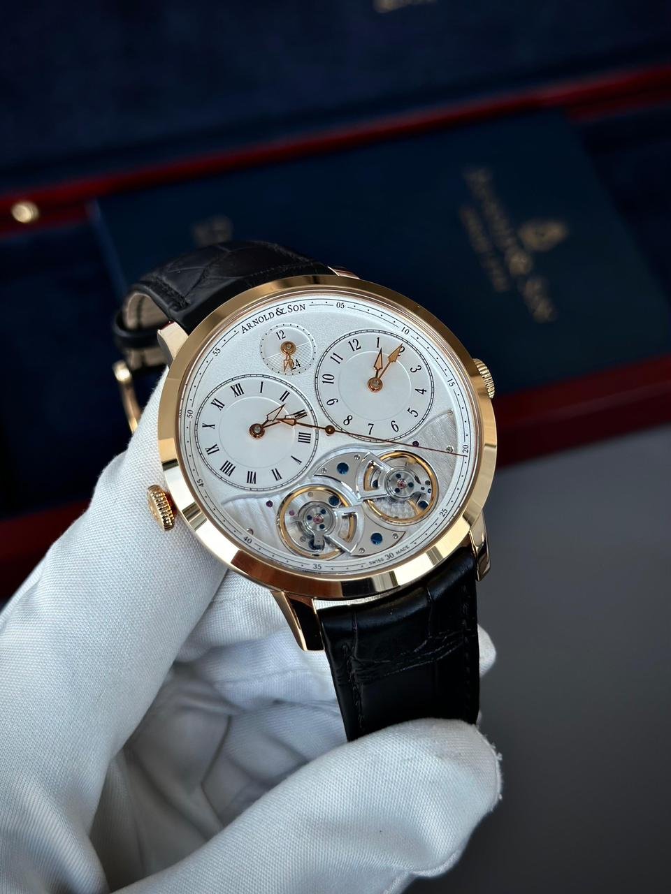 Arnold & Son DBS 18KT Rose Gold 44mm Men's Watch