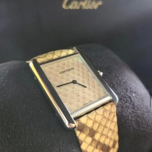 Cartier Tank Python Pattern Stainless Steel